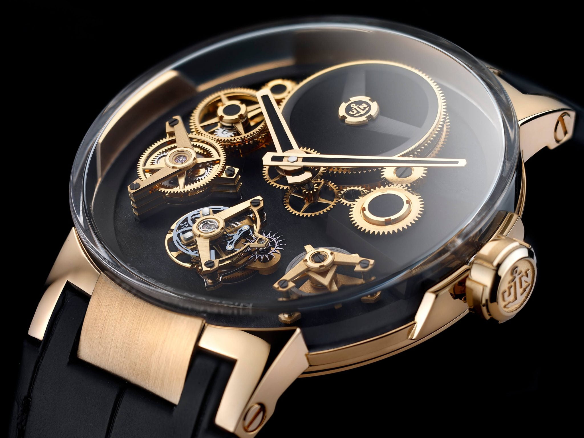 free wheel rose gold close up 3 Ulysse Nardin Executive Tourbillon