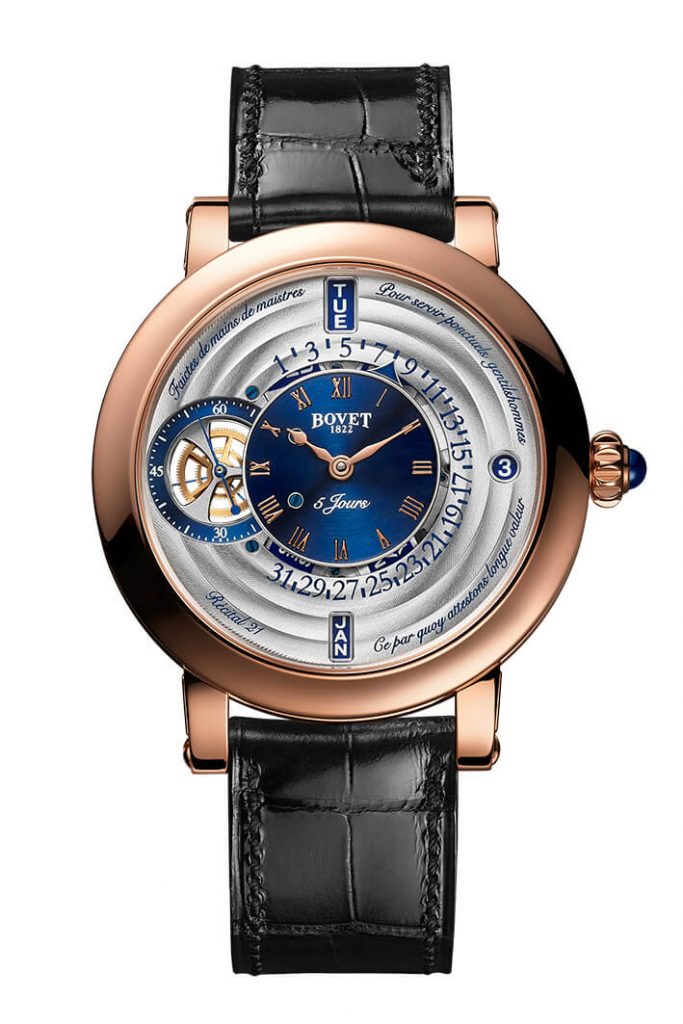 Bovet 1822 Récital 21 blog debajo del reloj frontal